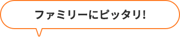 ファミリーにぴったり！